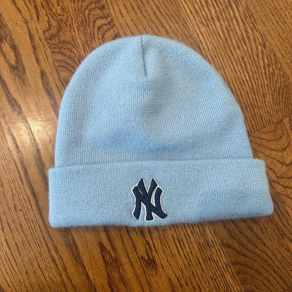 Yankees Blue Beanie with Embroidered Logo